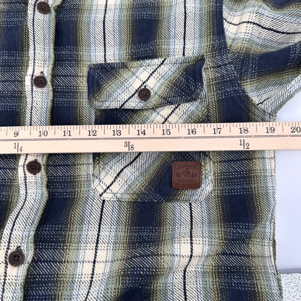 Legendary Hunting Outfitters Mens Small Plaid‎ Flannel Shirt Long Sleeve Cotton